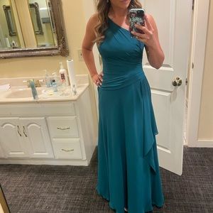 David’s Bridal Bridesmaid Gown- Color Gem, Size 6. Dressed was hemmed to 5’7”